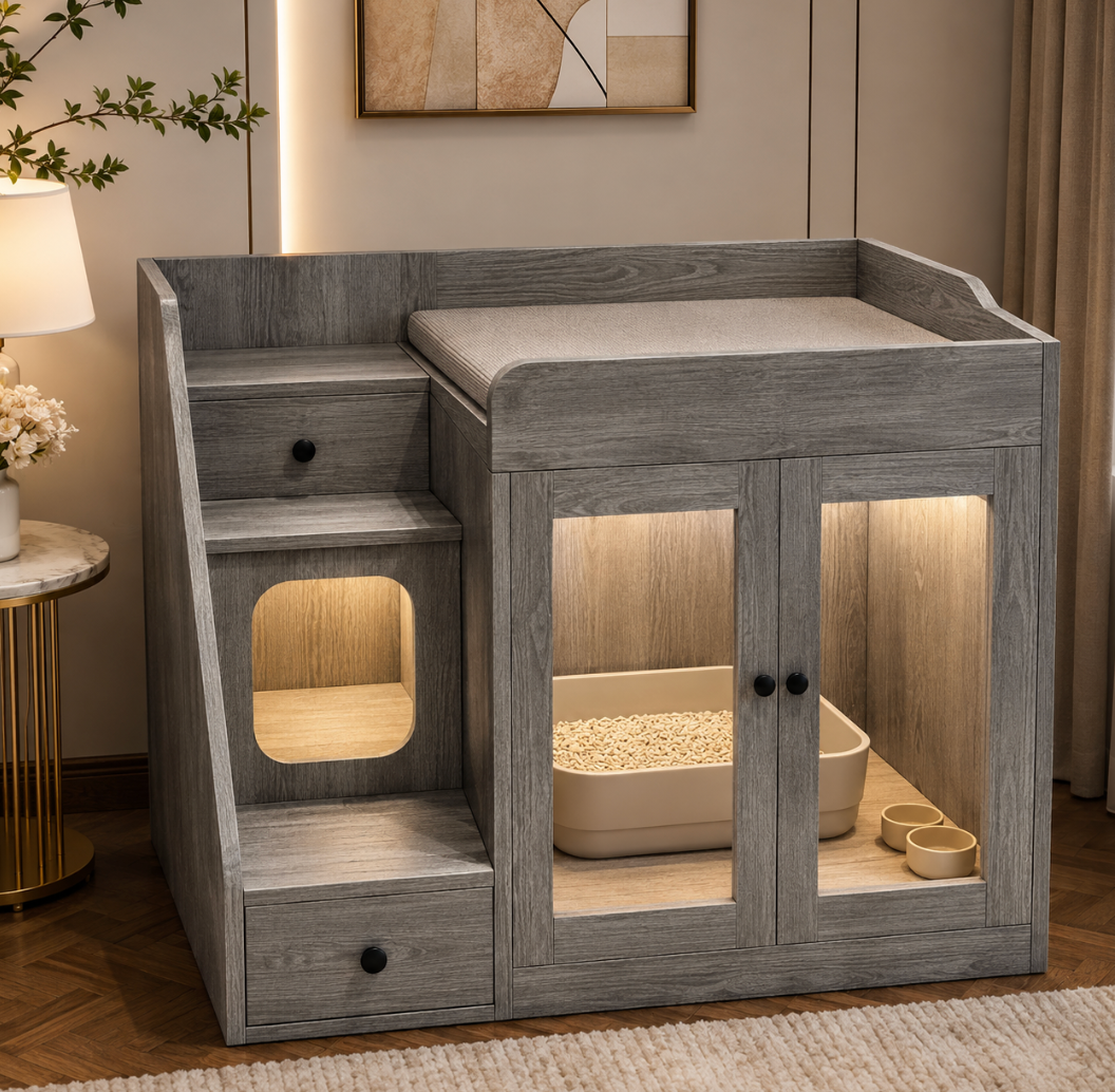 Indoor Cat House Side Table For Living Room