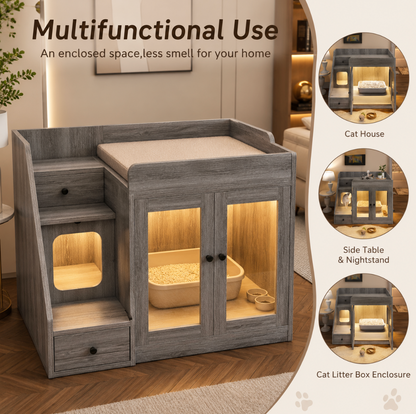Indoor Cat House Side Table For Living Room