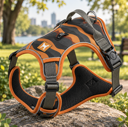 Reflective Dog Chest Harness with Hands-Free Leash
