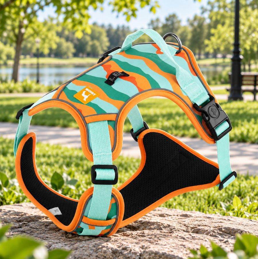 Reflective Dog Chest Harness with Hands-Free Leash