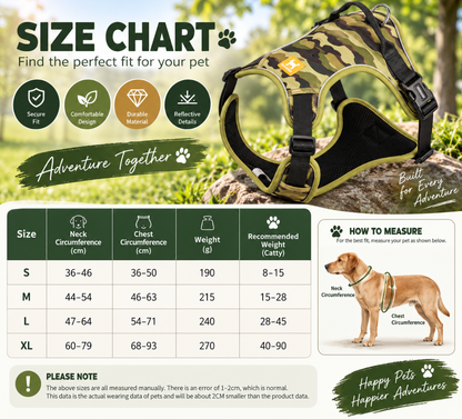 Reflective Dog Chest Harness with Hands-Free Leash