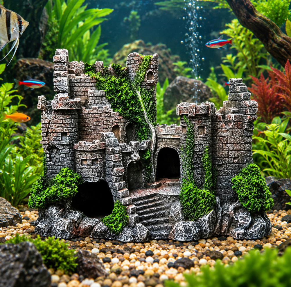 Fish Tank Castle Decoration