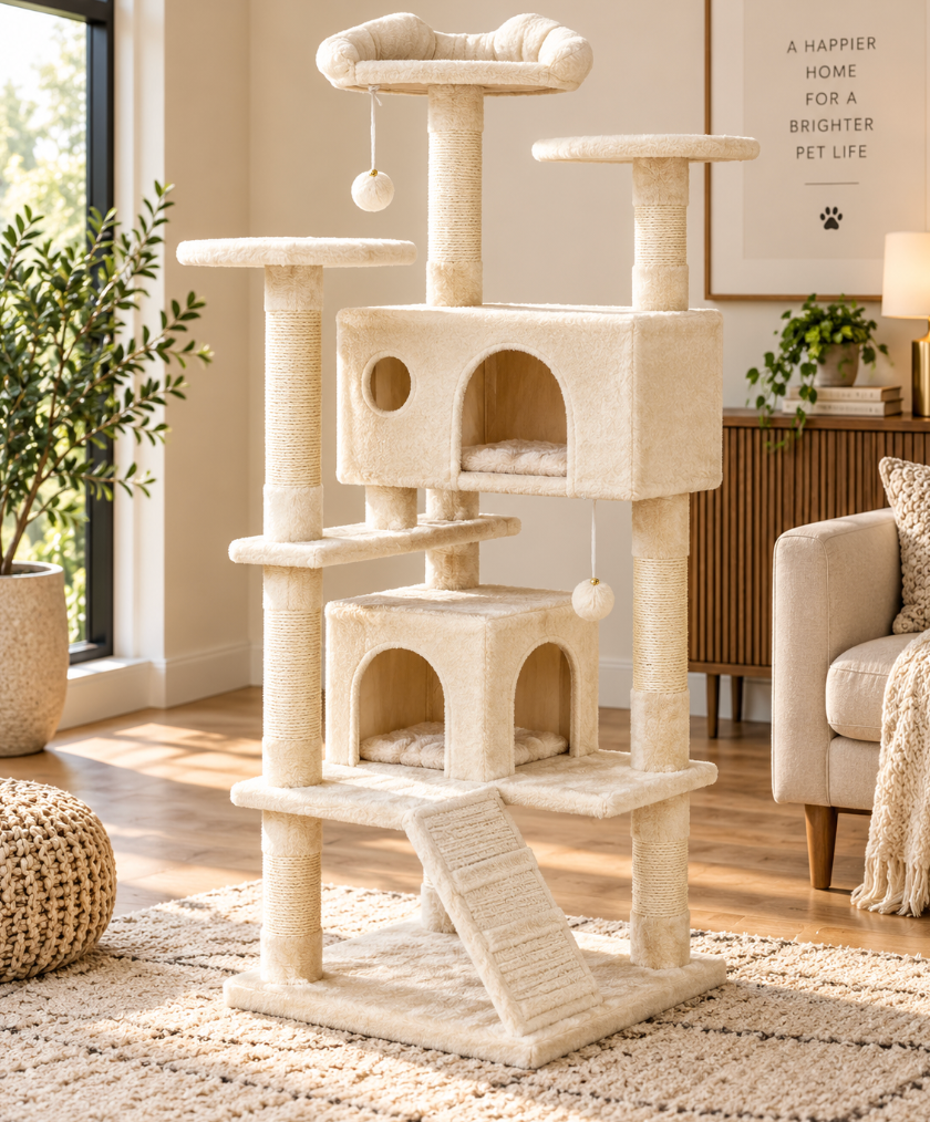 Multi Functional Cat Treehouse Cat Climbing Frame