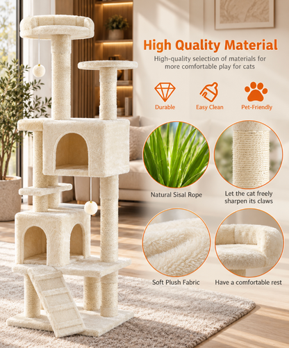 Multi Functional Cat Treehouse Cat Climbing Frame