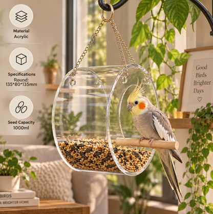 Acrylic Bird Food Box