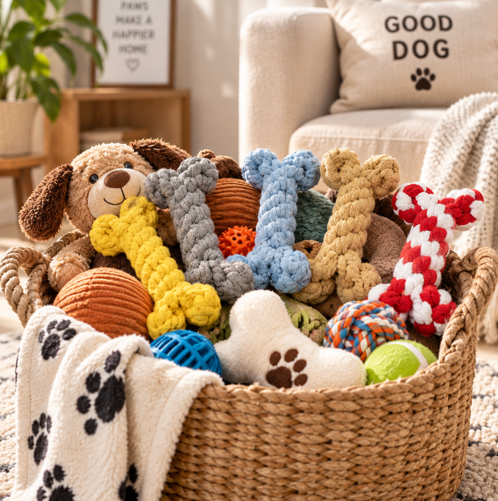 Interactive Dog Bone Chew Toy