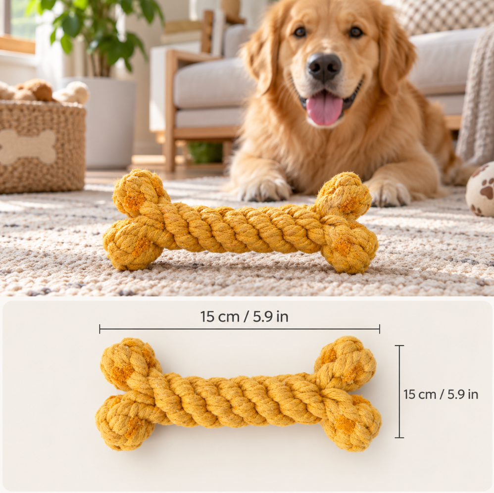 Interactive Dog Bone Chew Toy