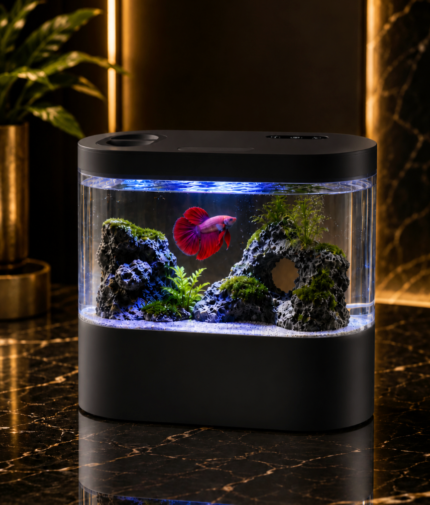 Self-Cleaning Desktop Aquarium