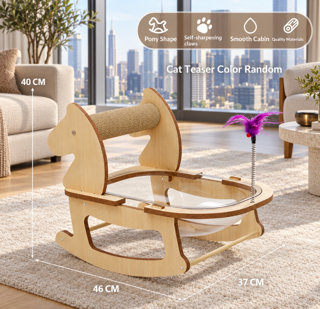 2-in-1 Cat Rocker & Scratching Lounge