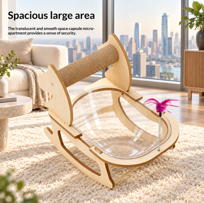 2-in-1 Cat Rocker & Scratching Lounge