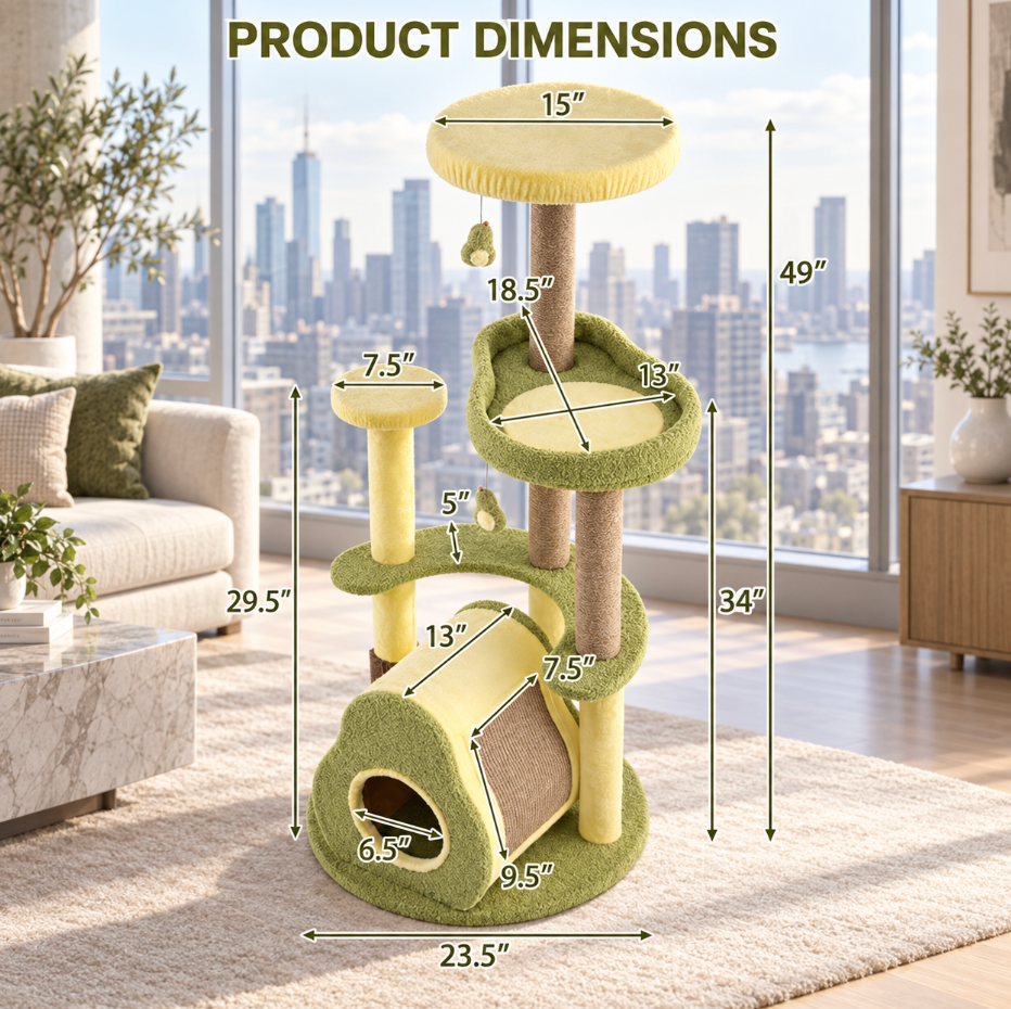Avocado Cat Tower