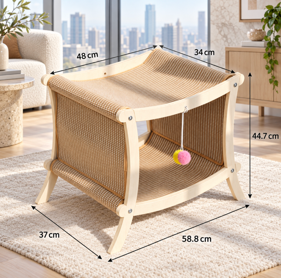Double-Layer Cat Lounger & Scratcher