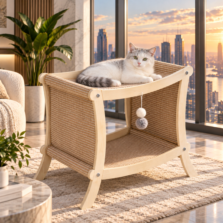 Double-Layer Cat Lounger & Scratcher