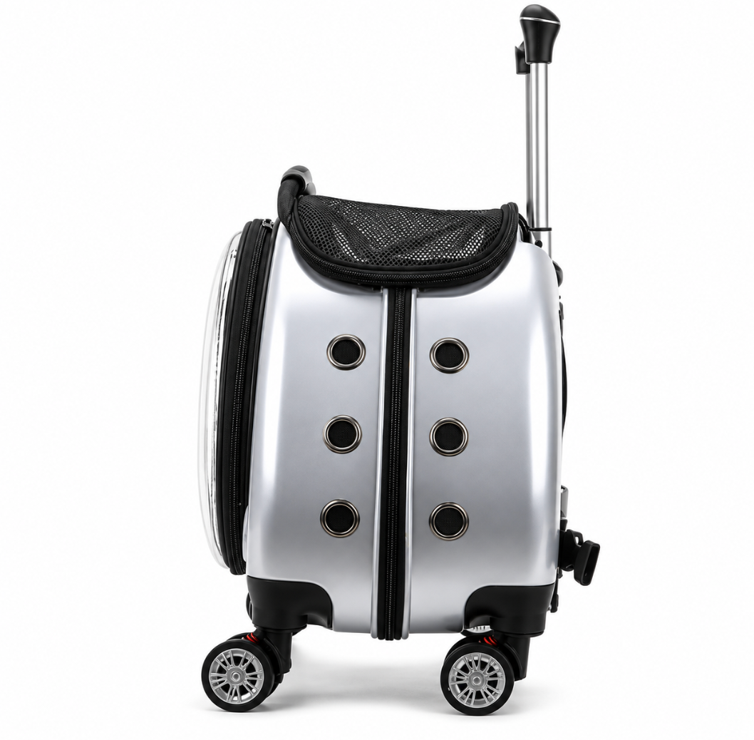 4-Wheel Pet Carrier Trolley & Backpack