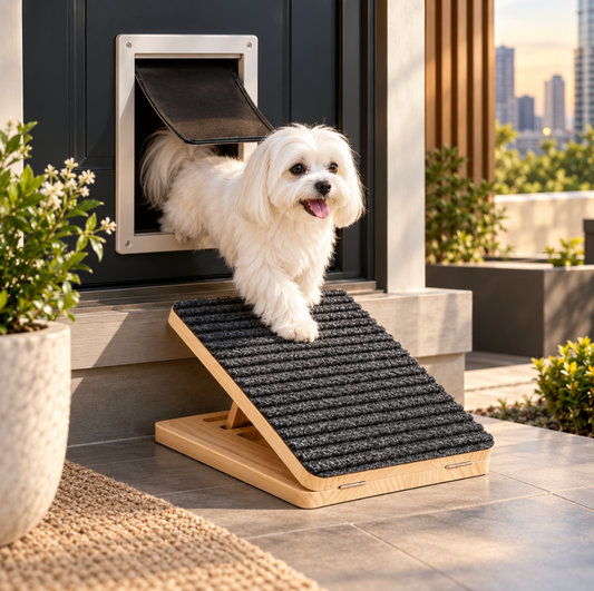 Adjustable Wooden Dog Ramp for Stairs
