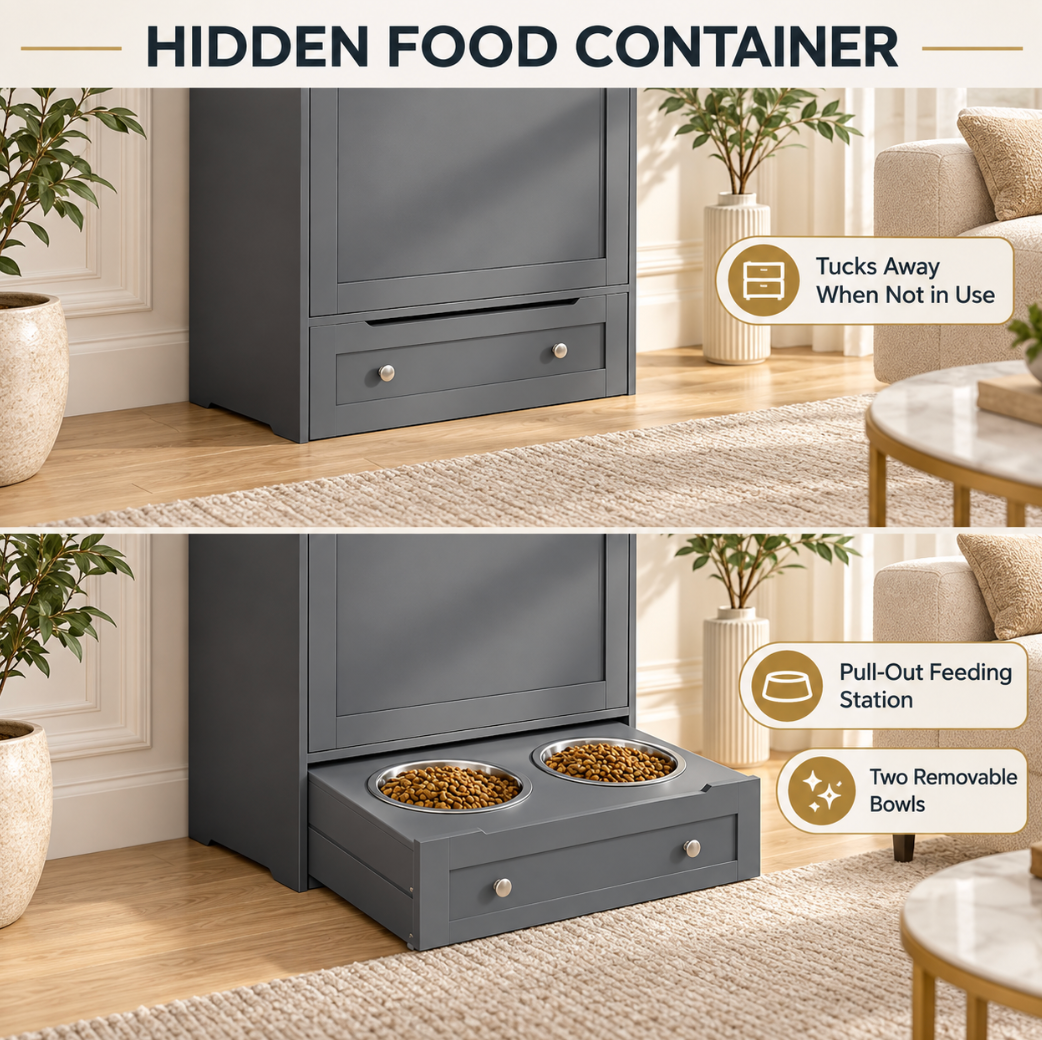 Pet Feeder Station - Gray