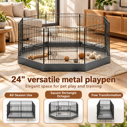 Metal Pet Playpen With Waterproof Pad
