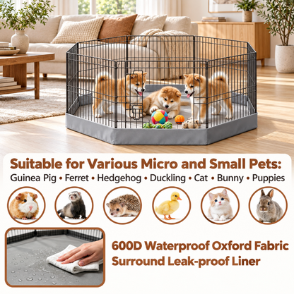 Metal Pet Playpen With Waterproof Pad