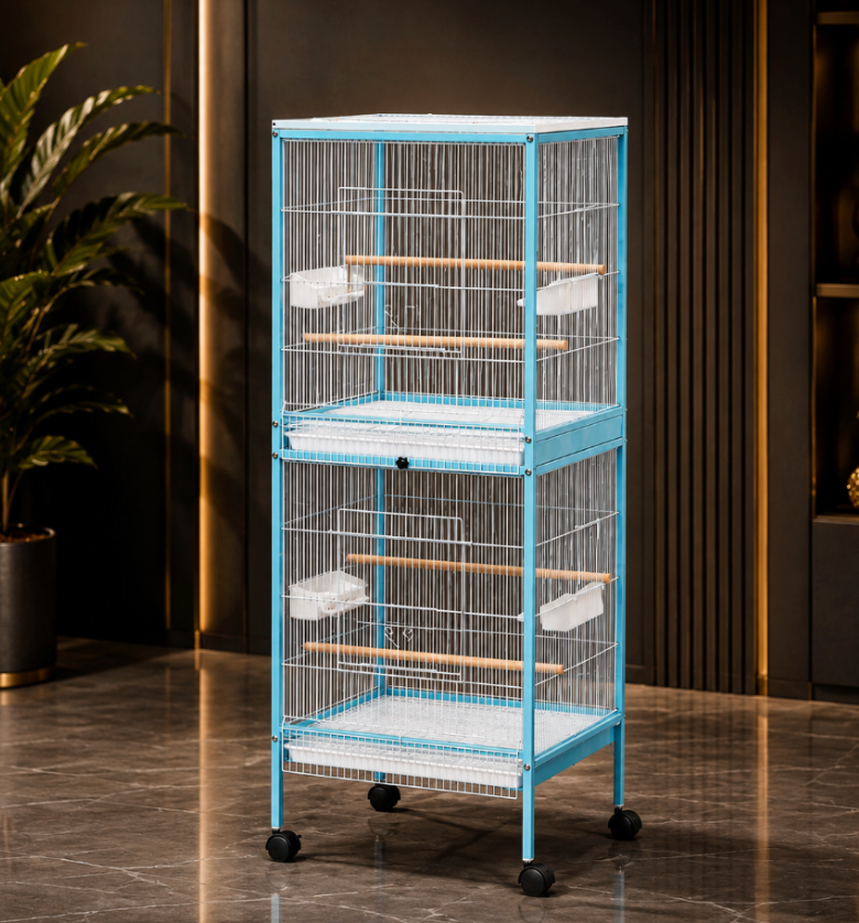 55" 2-1 Bird Cage,  Light Blue