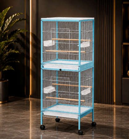 55" 2-1 Bird Cage,  Light Blue