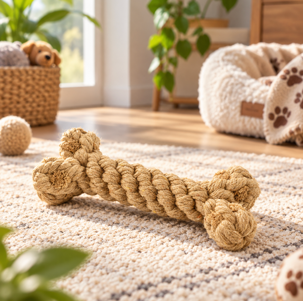 Interactive Dog Bone Chew Toy
