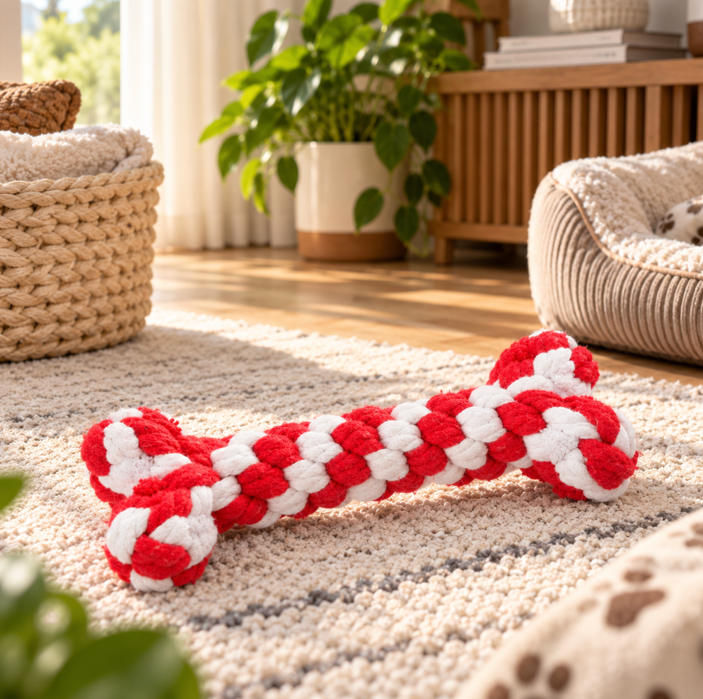 Interactive Dog Bone Chew Toy