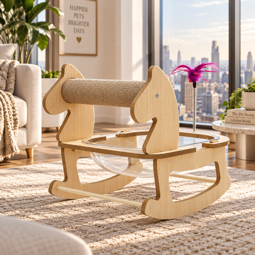 2-in-1 Cat Rocker & Scratching Lounge