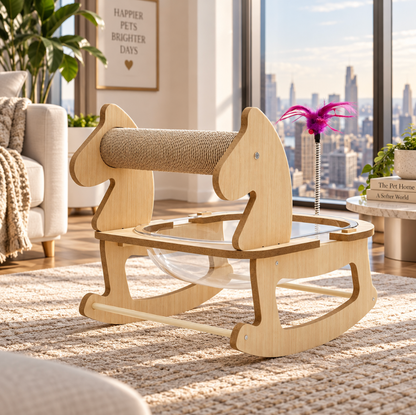 2-in-1 Cat Rocker & Scratching Lounge