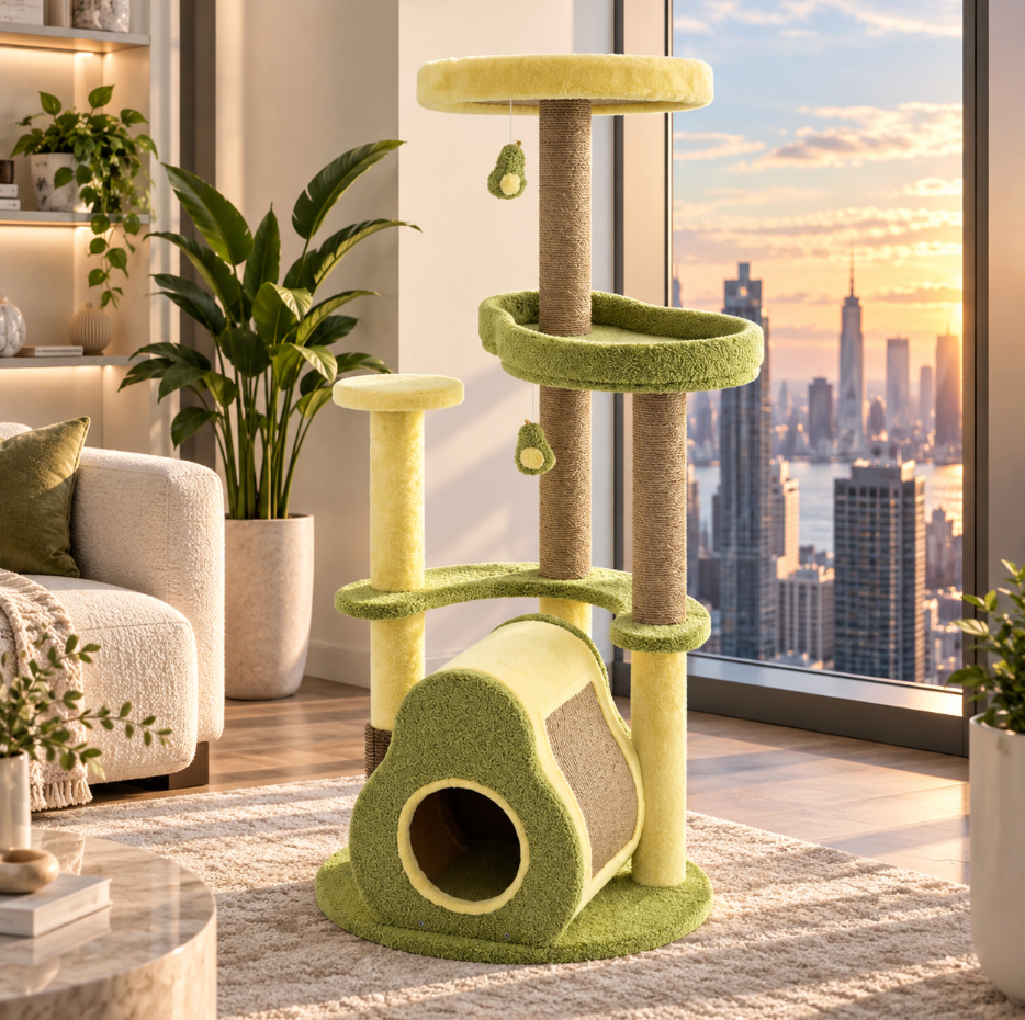 Avocado Cat Tower