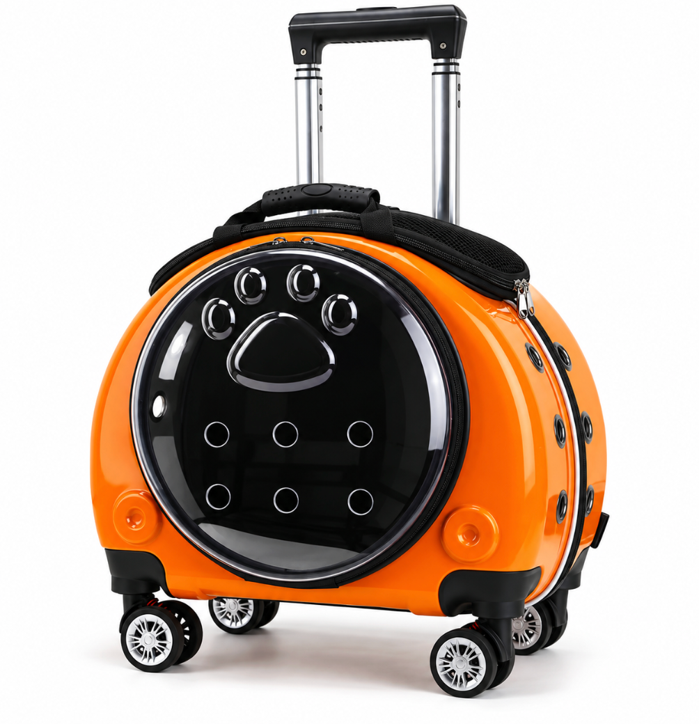 4-Wheel Pet Carrier Trolley & Backpack