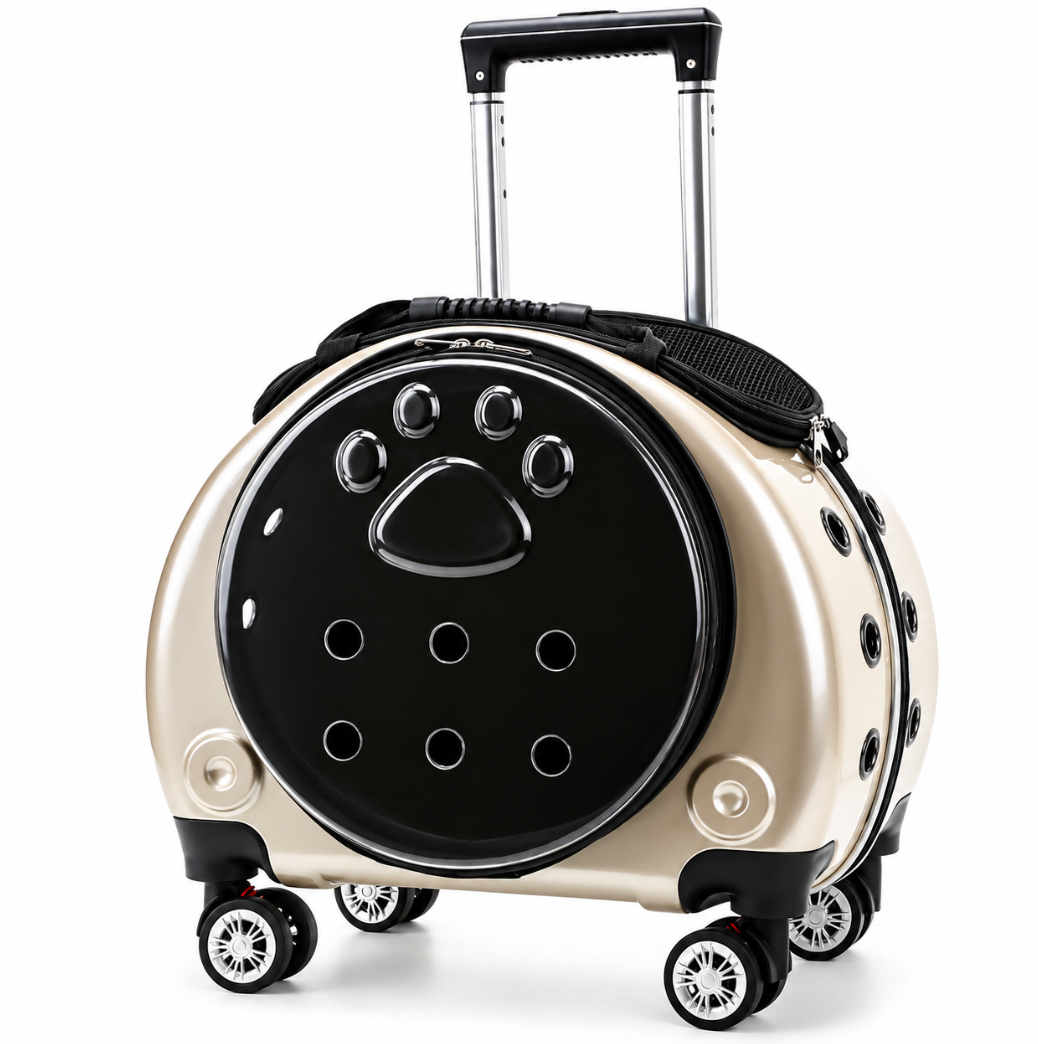 4-Wheel Pet Carrier Trolley & Backpack
