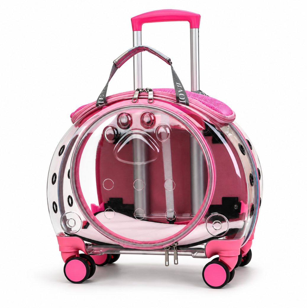 4-Wheel Pet Carrier Trolley & Backpack