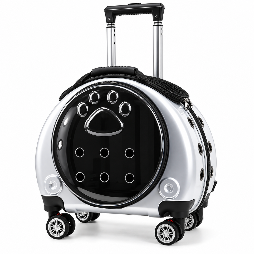 4-Wheel Pet Carrier Trolley & Backpack