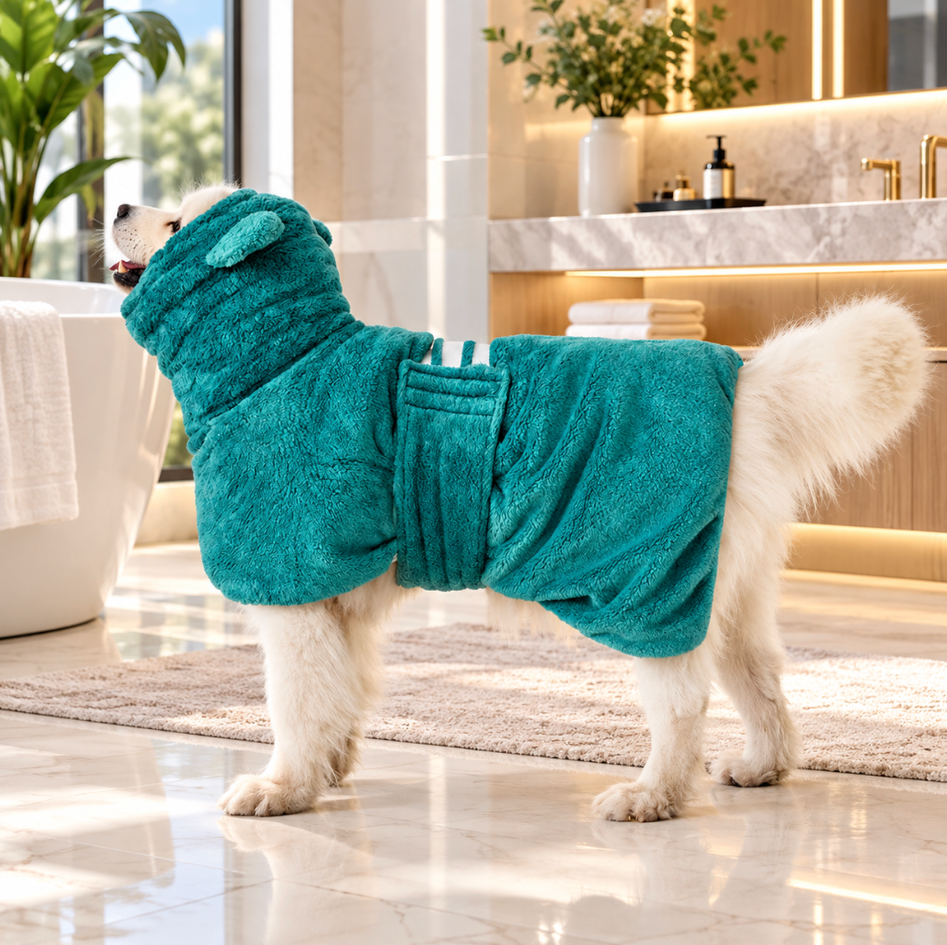 Quick-Dry Dog Bathrobe
