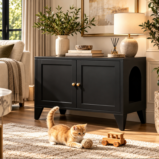 Modern Hidden Cat Litter Box Enclosure
