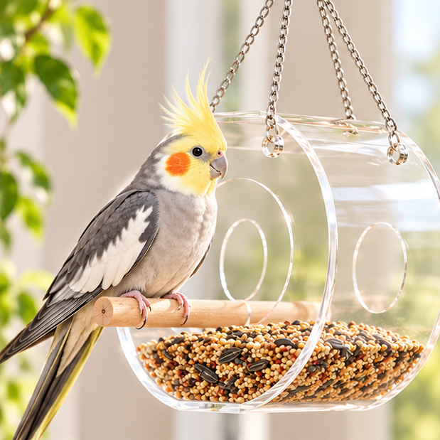 Acrylic Bird Food Box