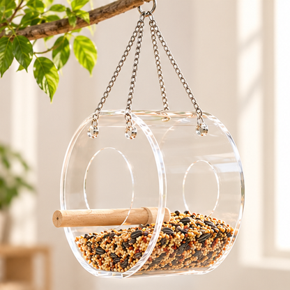 Acrylic Bird Food Box