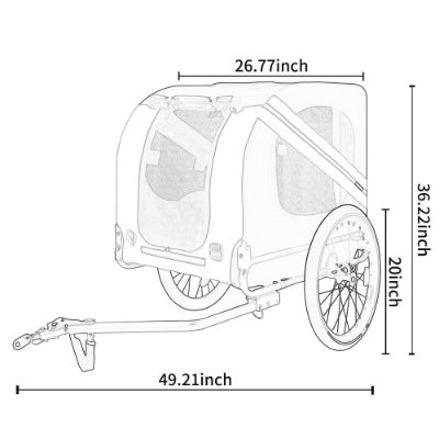 Heavy-Duty Dog Bike Trailer