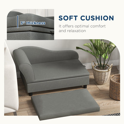 Luxury Small Dog Sofa Bed – Dark Gray